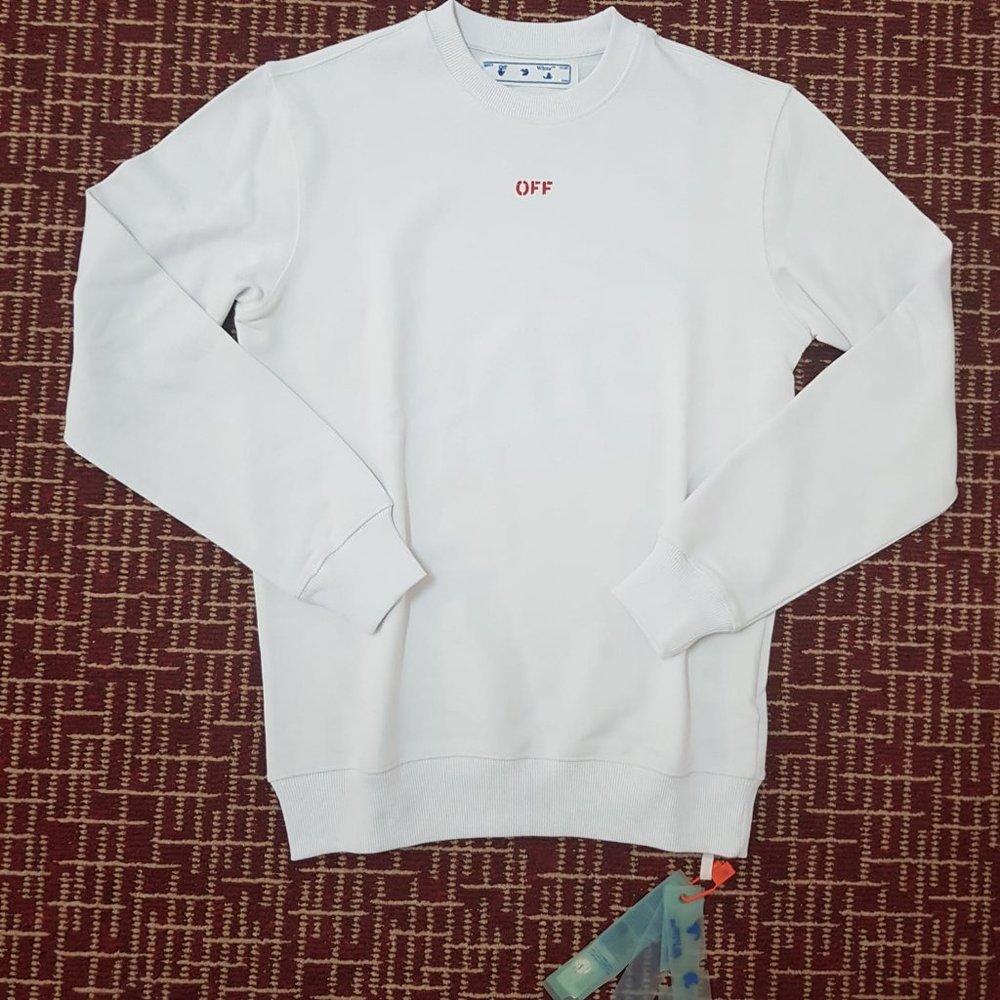 Off-White Logo Printed White Sweatshirt
